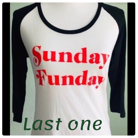 Express Tops - Express women’s quarter sleeve SUNDAY FUNDAY NWT